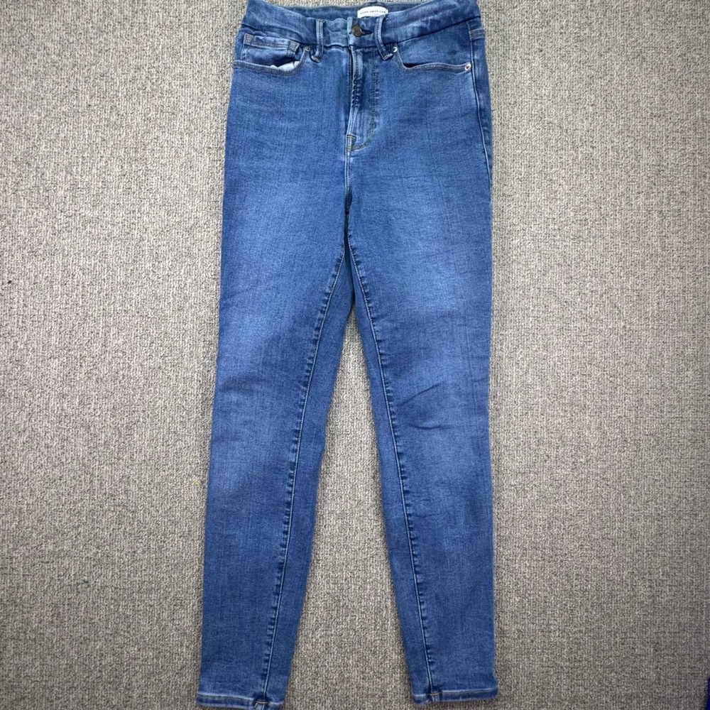 Good American Always Fits Good Legs Skinny Jeans Size 6-12 High Rise Blue NWOT
